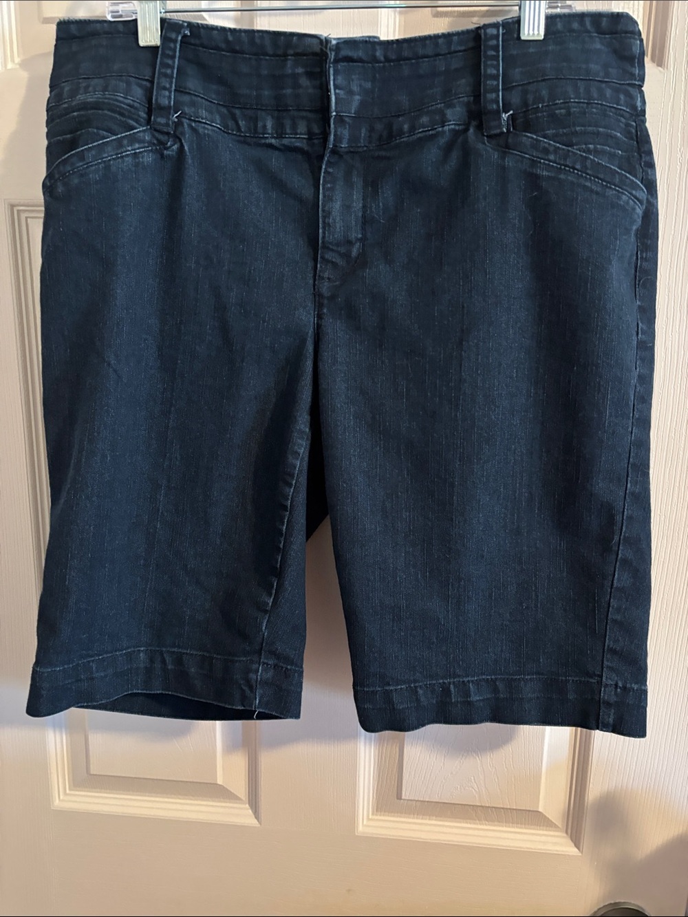 Dark Blue Denim Women's Bermuda Shorts - Comfortable Everyday Style